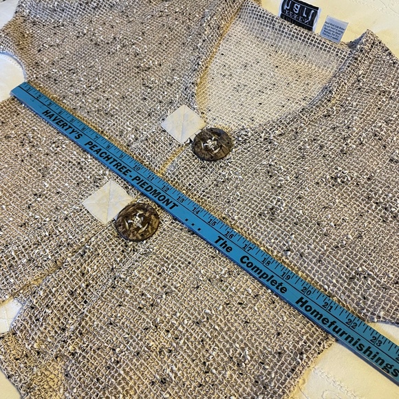 Keren Crochet Women’s Open Knit Cardigan Large Fairy Grunge Lagenlook Artsy - Picture 13 of 14